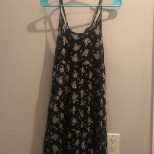 Black and Grey Beautiful Floral Dress